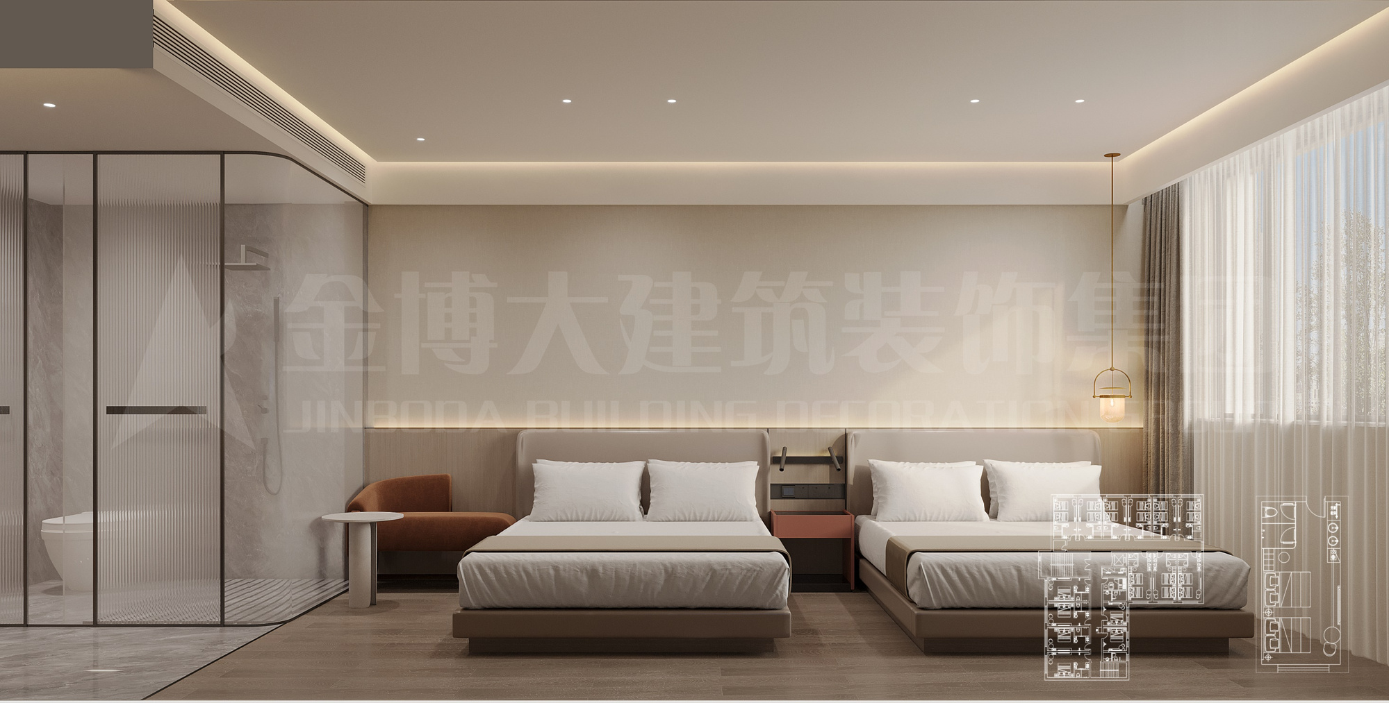 北京安枕精品旅馆装修设计效果图